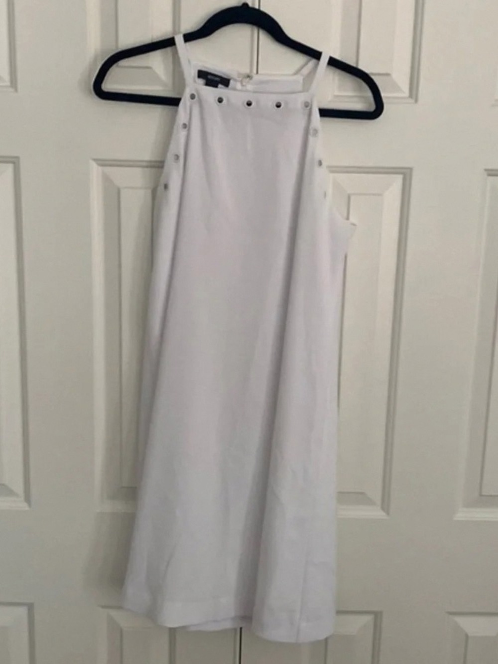 Alfani White Mini Dress with Grommet Details